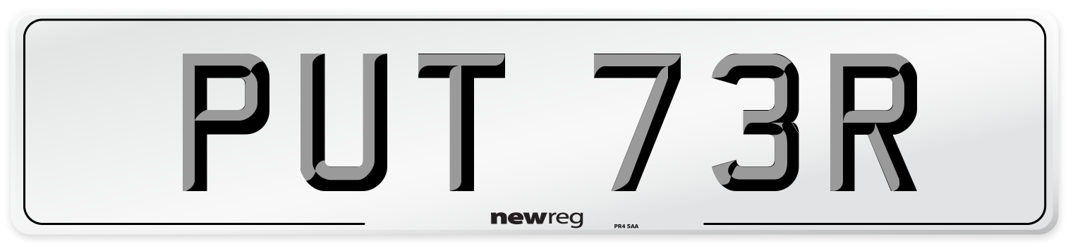 PUT 73R Number Plate from New Reg